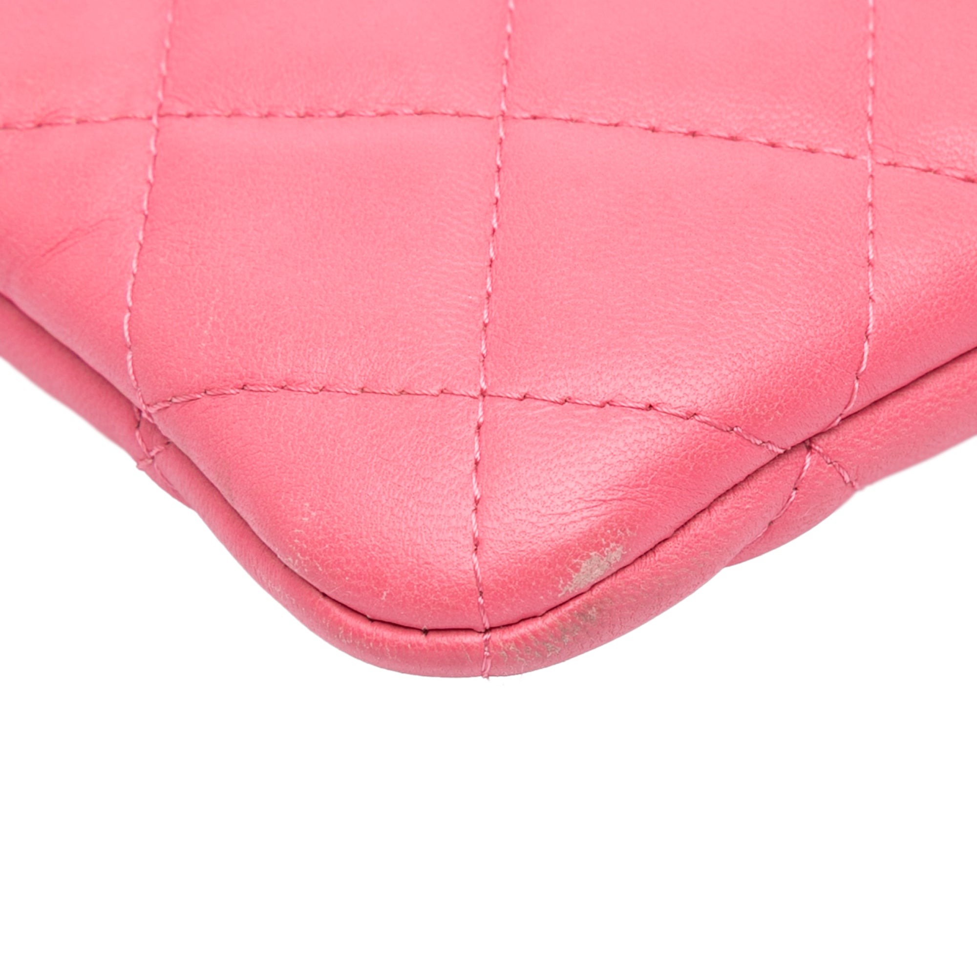 Medium Quilted Lambskin Casino Charms O Case Clutch