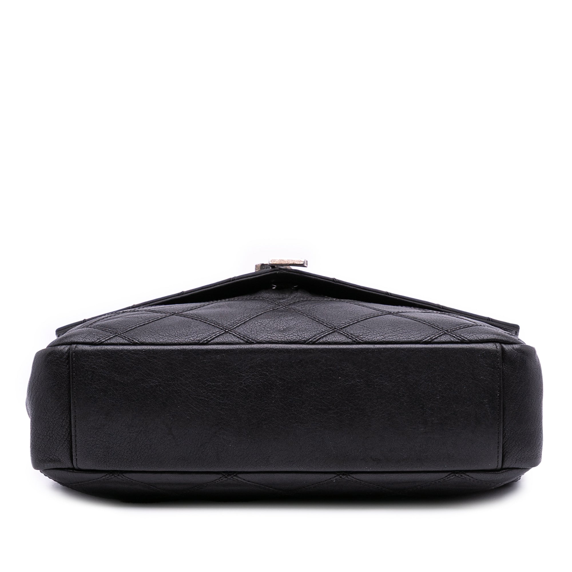 Large Quilted Diamond Calfskin Monogram College Satchel