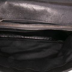 Large Quilted Diamond Calfskin Monogram College Satchel