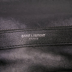 Large Quilted Diamond Calfskin Monogram College Satchel