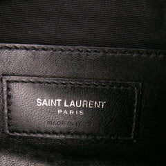 Large Quilted Diamond Calfskin Monogram College Satchel