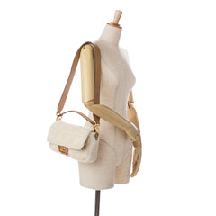 Small Zucca Shearling Baguette Satchel