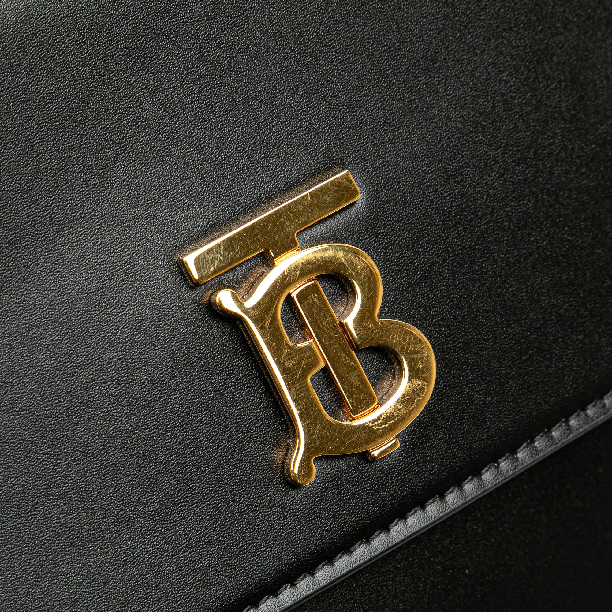 Mini Leather TB Monogram Flat Crossbody