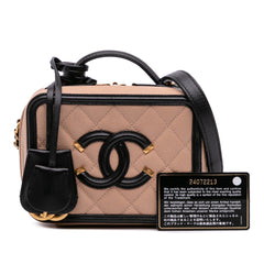 Small Caviar CC Filigree Vanity Case