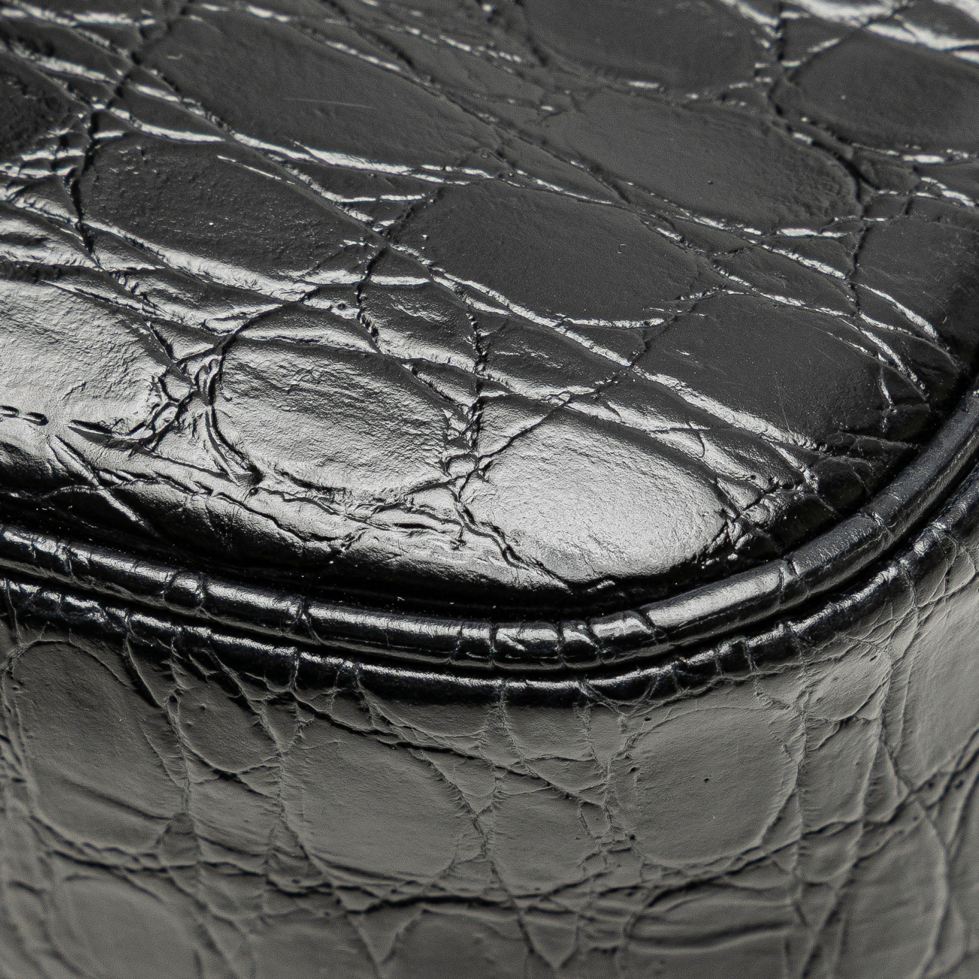 Croc Embossed Vara Handbag