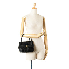 Croc Embossed Vara Handbag