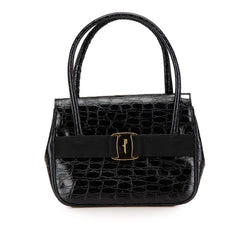 Croc Embossed Vara Handbag
