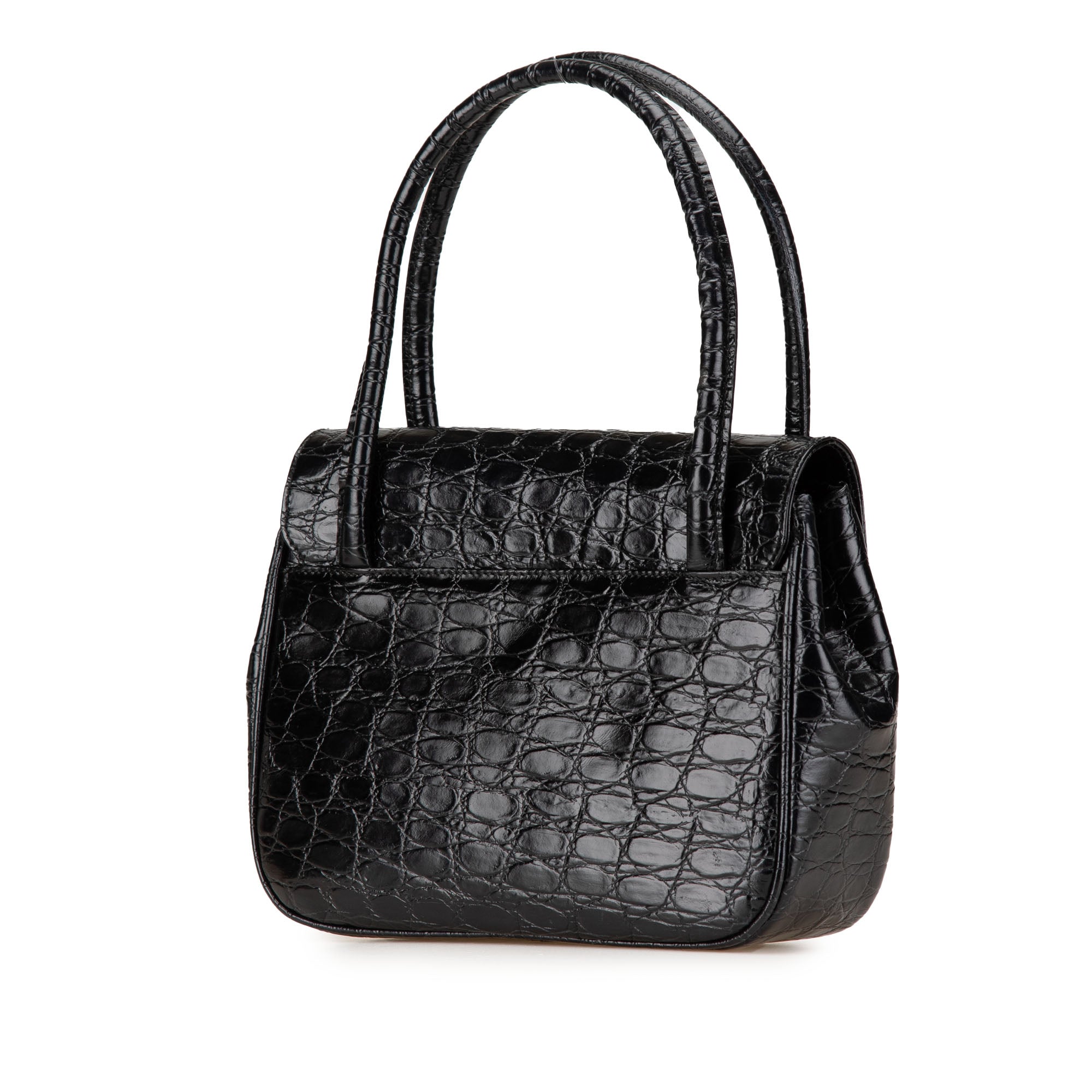 Croc Embossed Vara Handbag