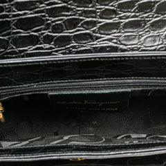 Croc Embossed Vara Handbag