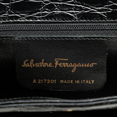 Croc Embossed Vara Handbag