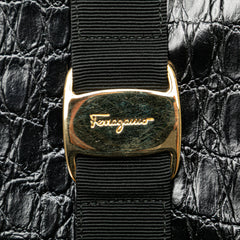 Croc Embossed Vara Handbag