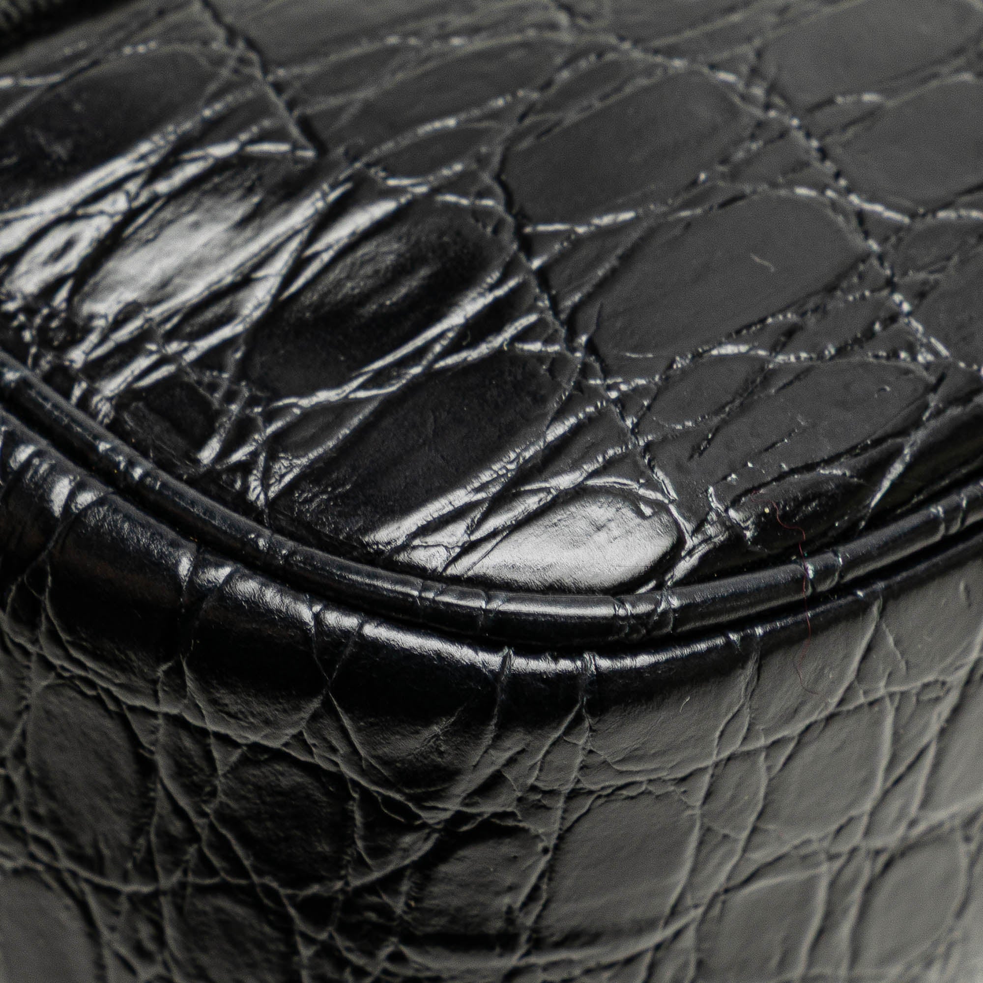 Croc Embossed Vara Handbag