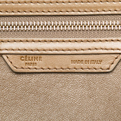 Mini Tricolor Calfskin and Suede Luggage Tote