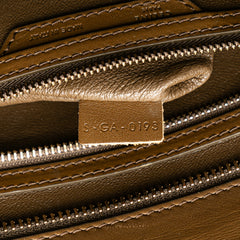 Mini Tricolor Calfskin and Suede Luggage Tote