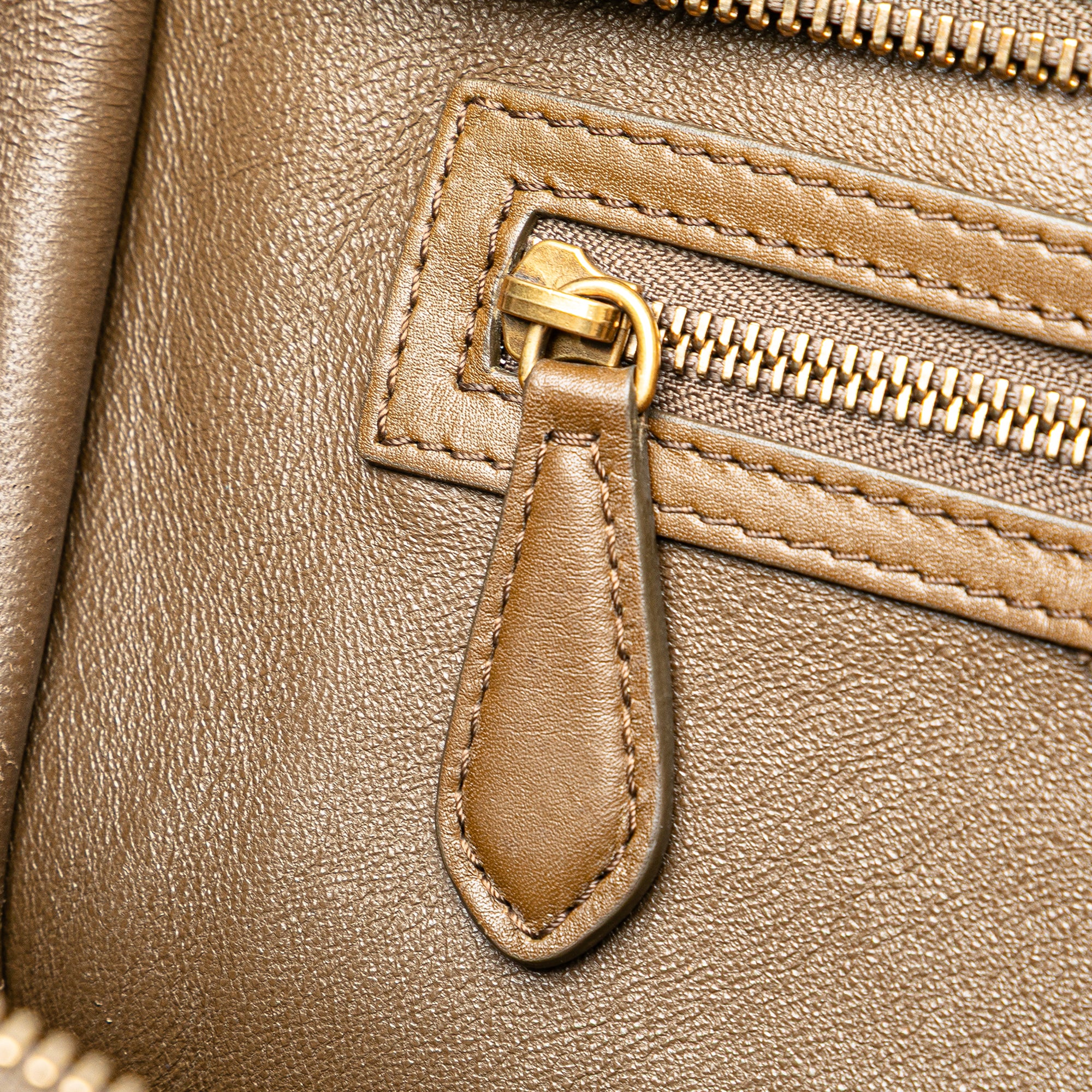Mini Tricolor Calfskin and Suede Luggage Tote