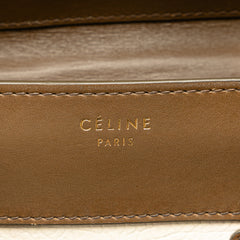 Mini Tricolor Calfskin and Suede Luggage Tote
