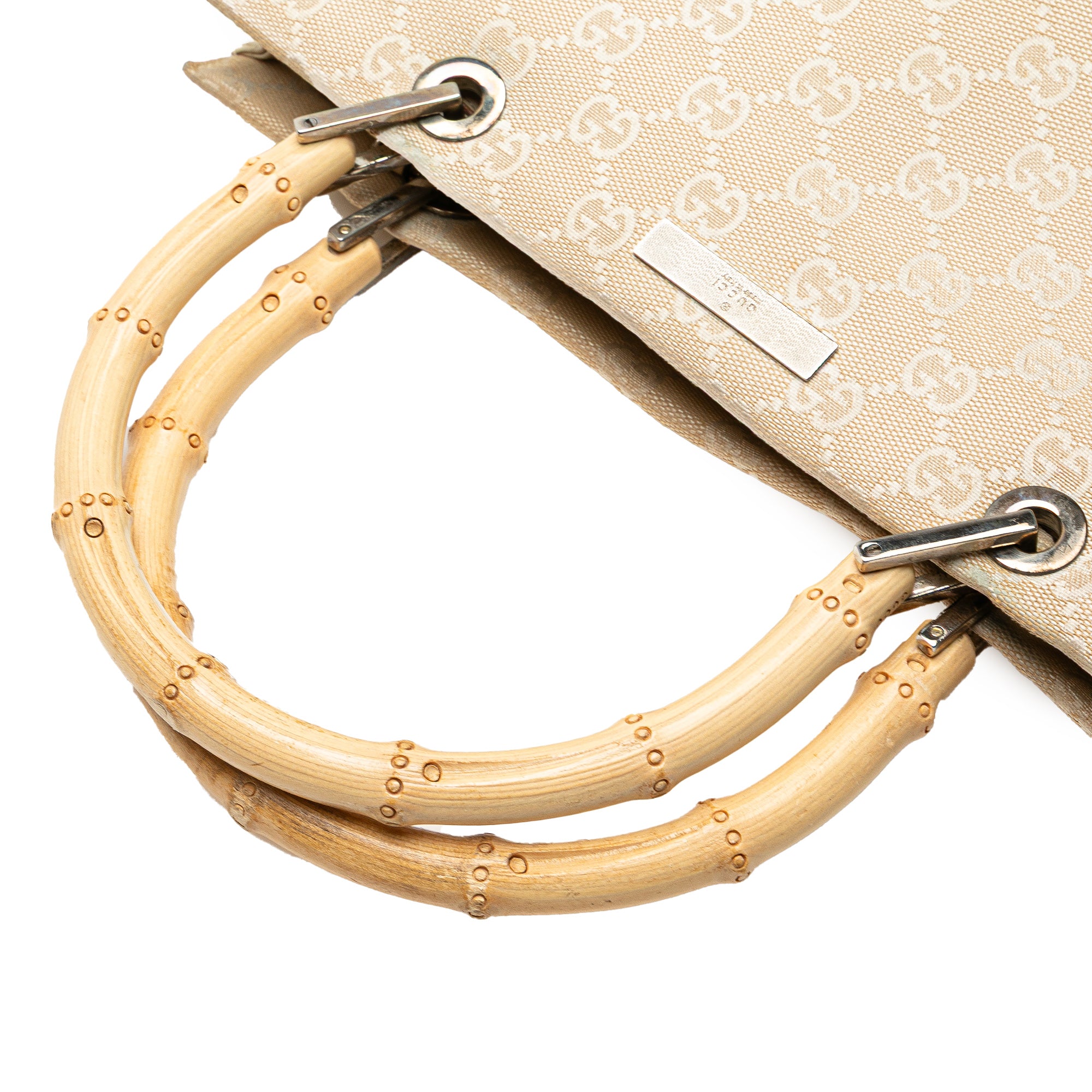 GG Canvas Bamboo Satchel
