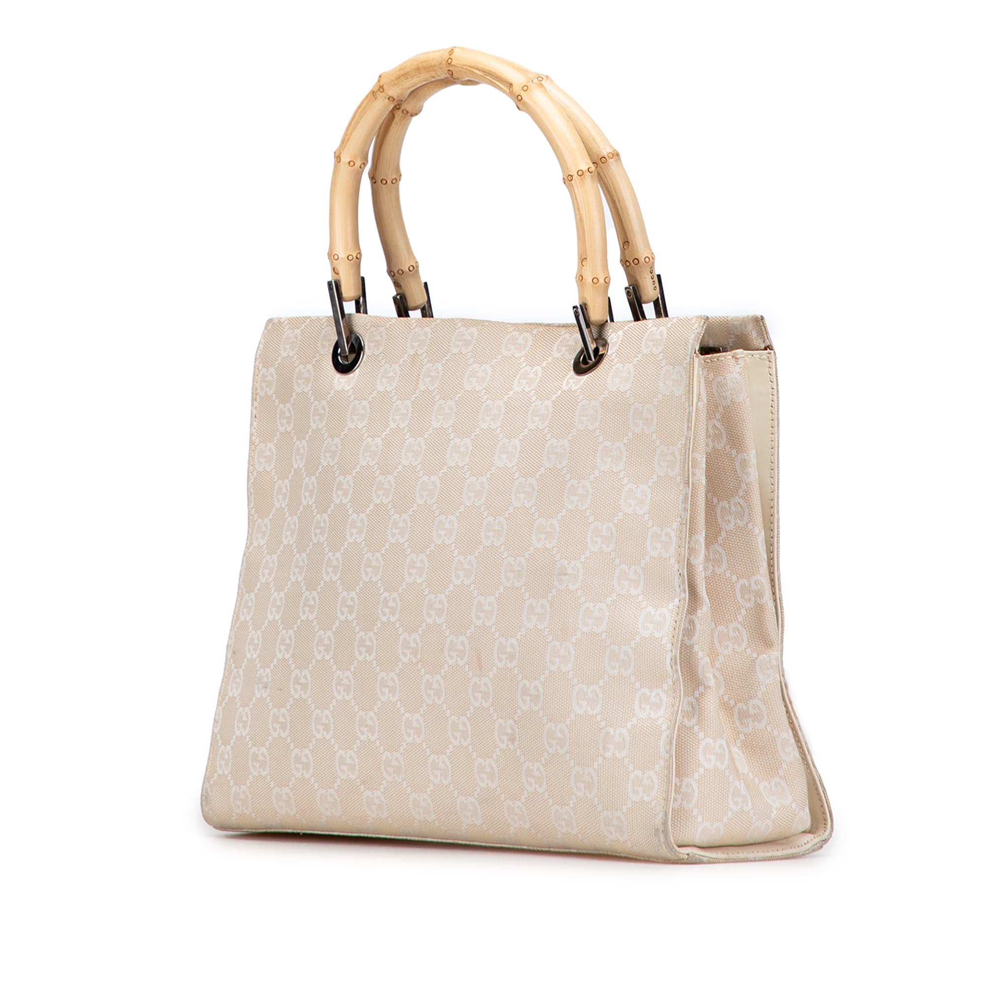 GG Canvas Bamboo Satchel