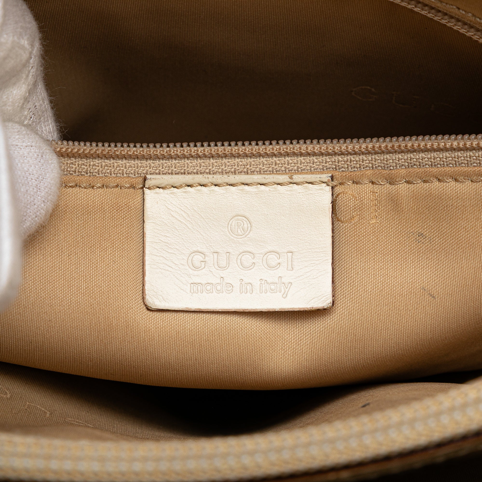 GG Canvas Bamboo Satchel