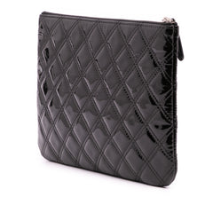 Medium Quilted Patent O Case Clutch
