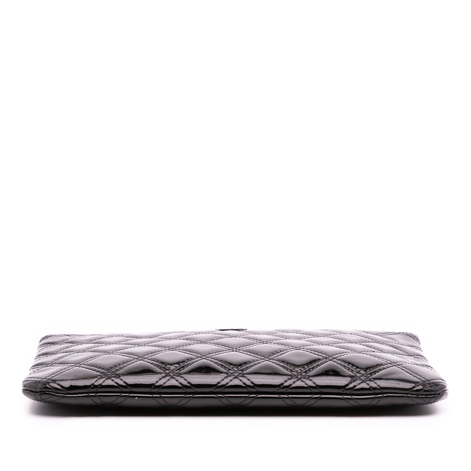 Medium Quilted Patent O Case Clutch