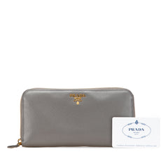 Vitello Daino Zip Around Long Wallet