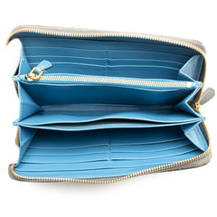 Vitello Daino Zip Around Long Wallet