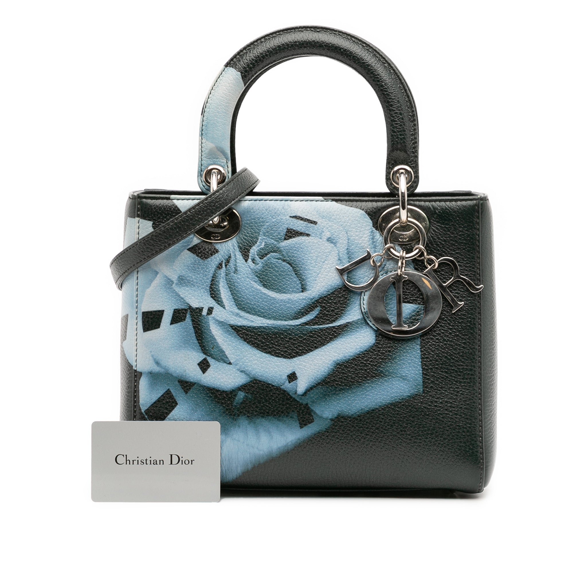 Medium Deerskin Floral Print Lady Dior