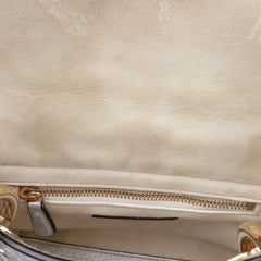 Mini Metallic Grained Calfskin Cannage Lady Dior