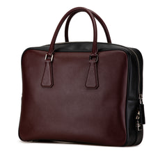 Bicolor Saffiano Briefcase