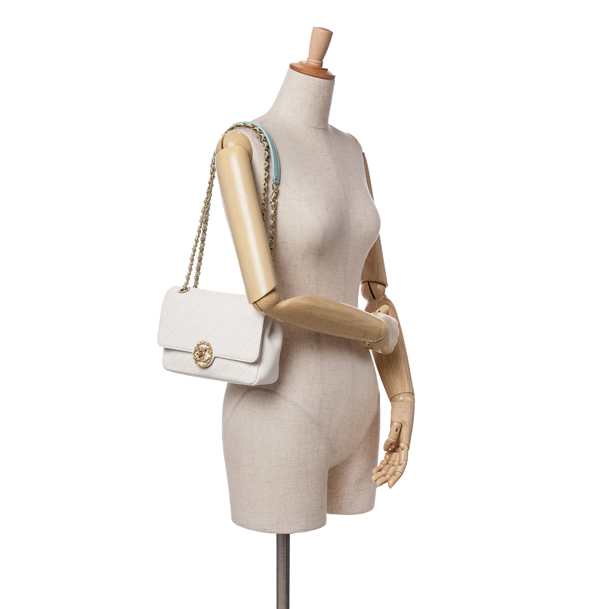 CC Quilted Calfskin Single Flap