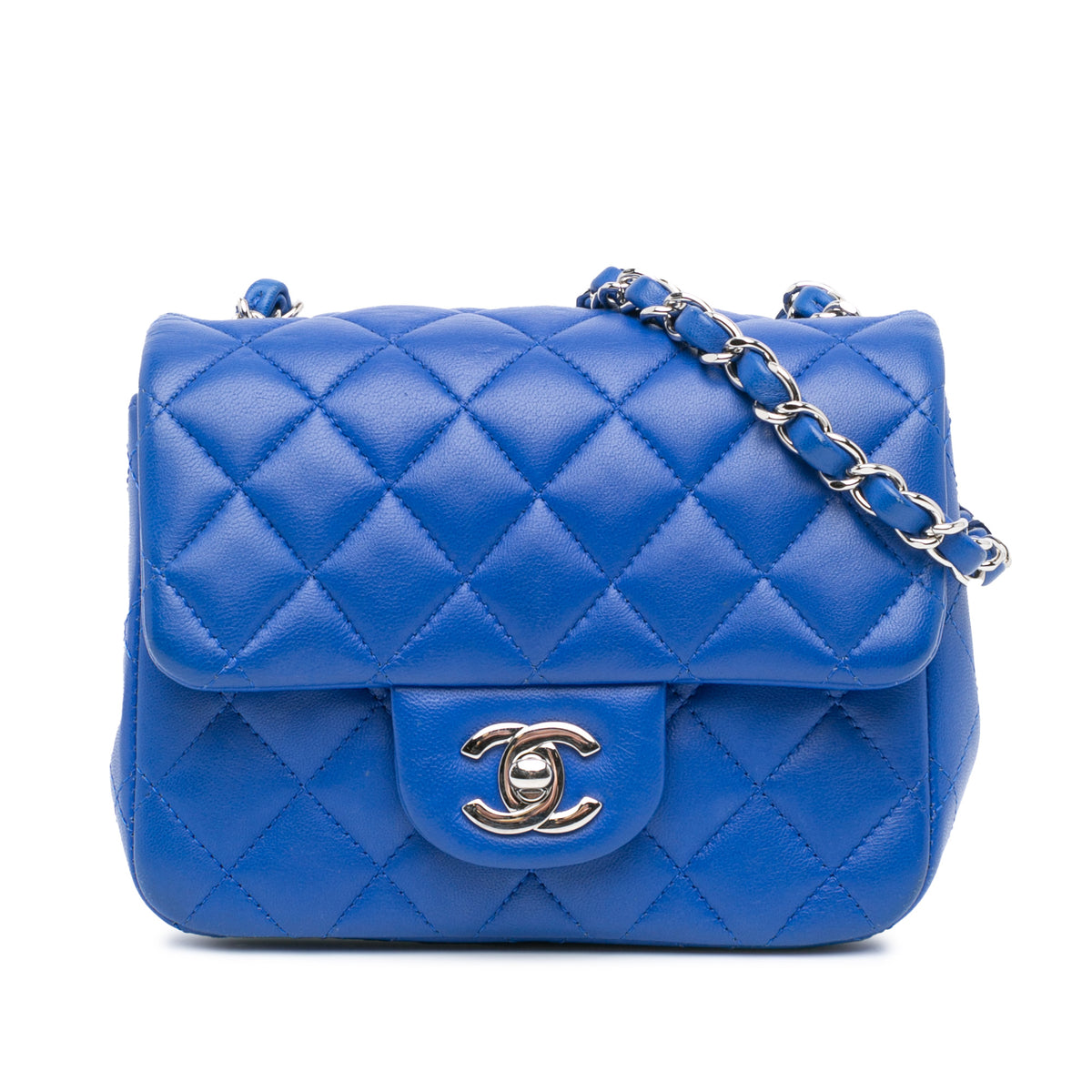 Mini Square Classic Lambskin Single Flap