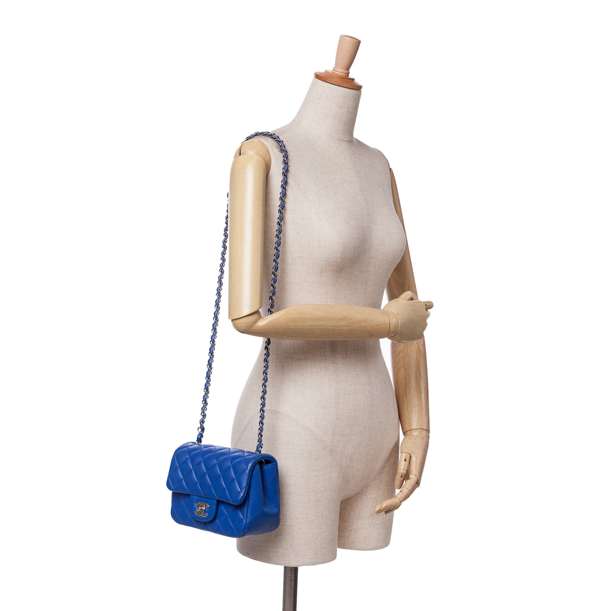 Mini Square Classic Lambskin Single Flap