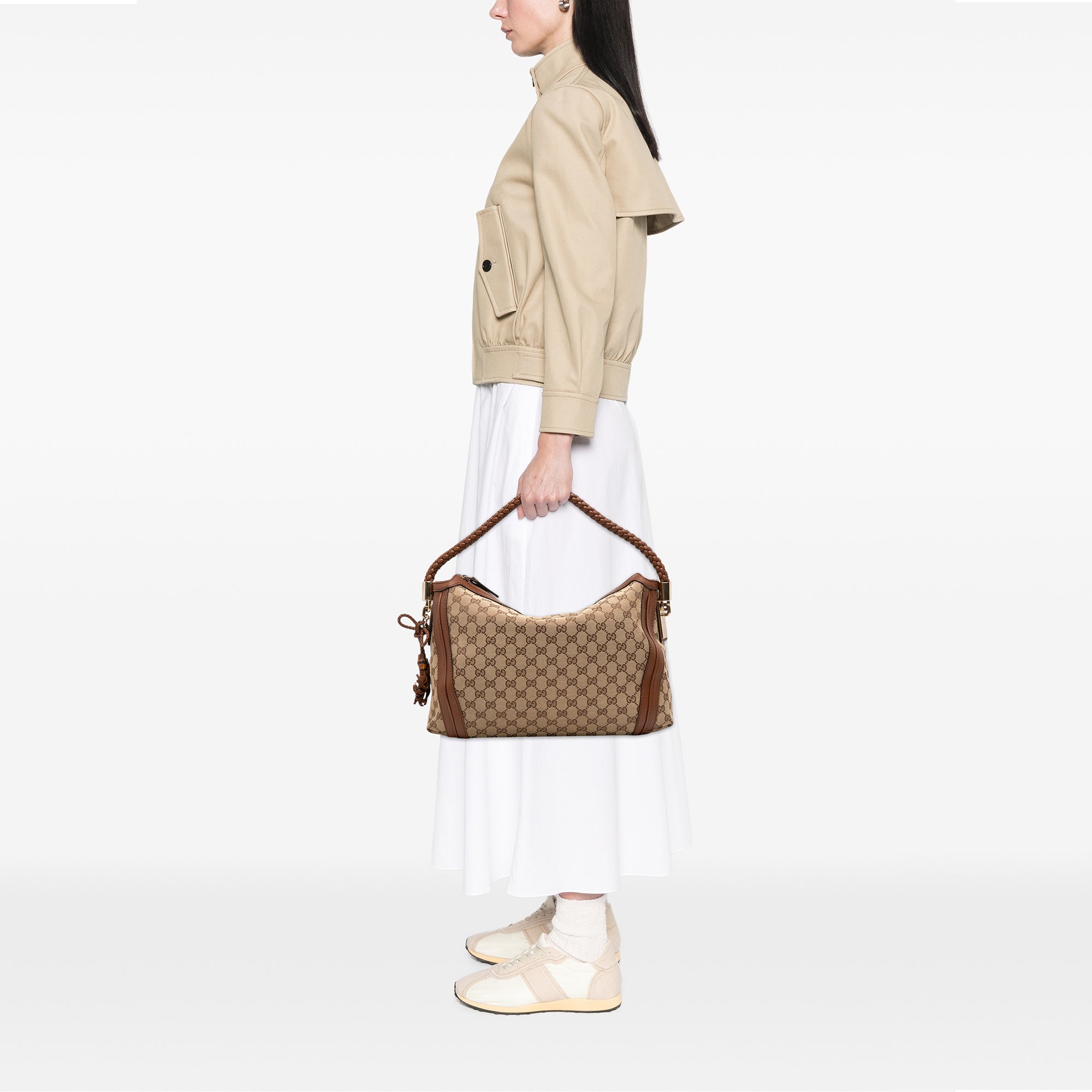 Medium GG Canvas Bella Shoulder Bag