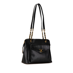 Caviar Front Pocket Chain Tote_1