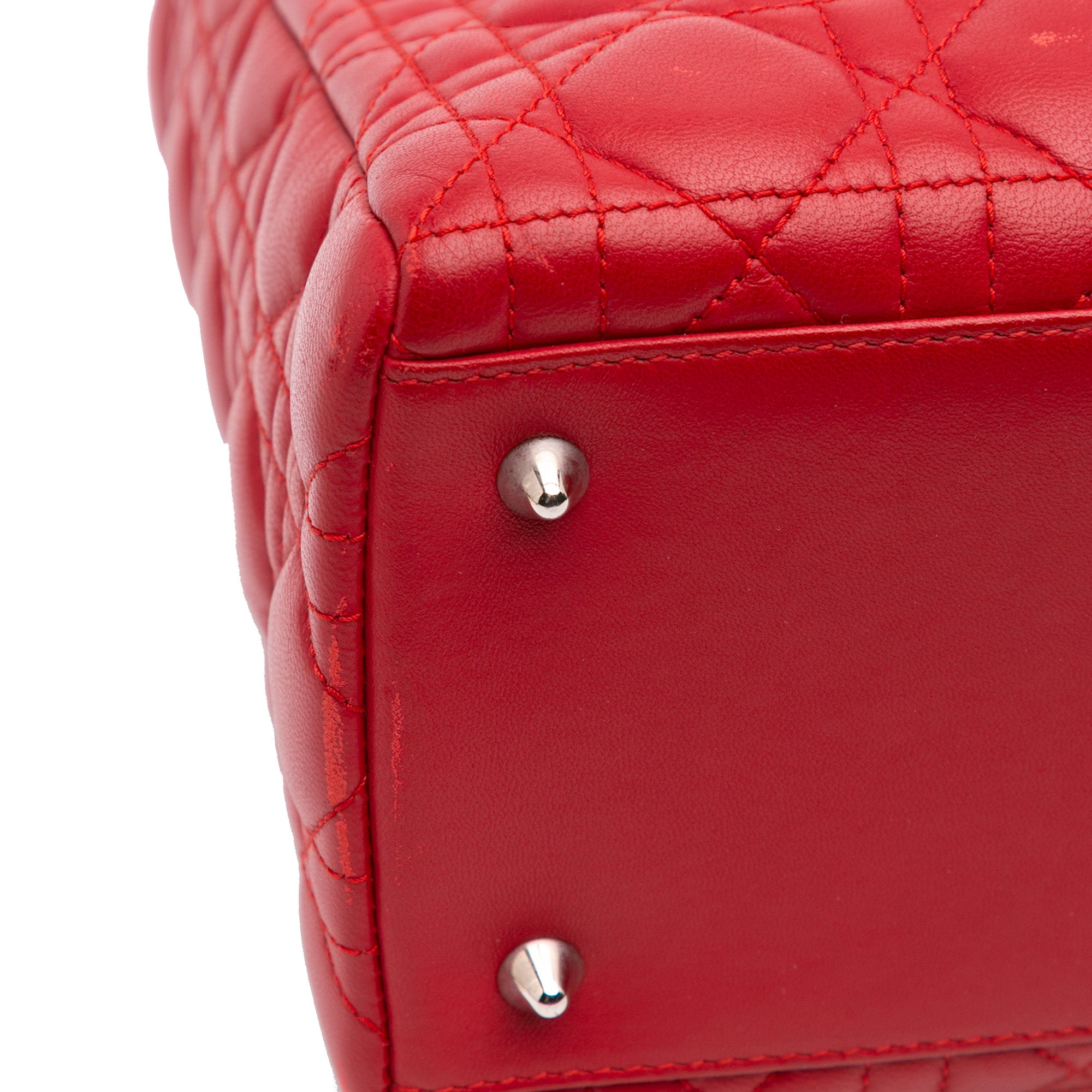 Medium Lambskin Cannage Lady Dior