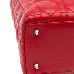 Medium Lambskin Cannage Lady Dior
