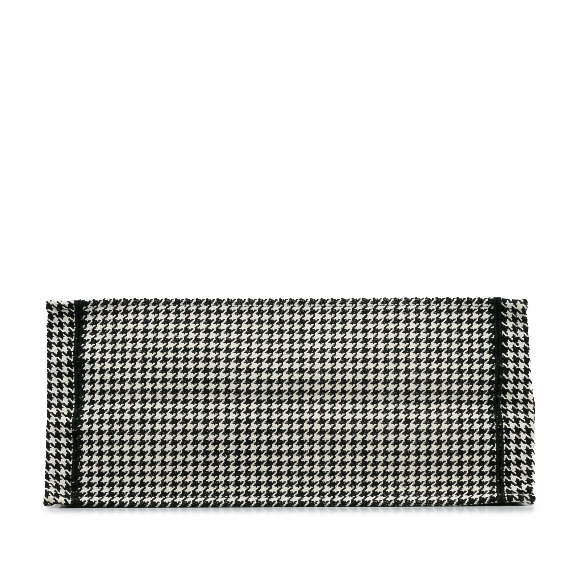 Large Canvas Houndstooth Embroidered Book Tote