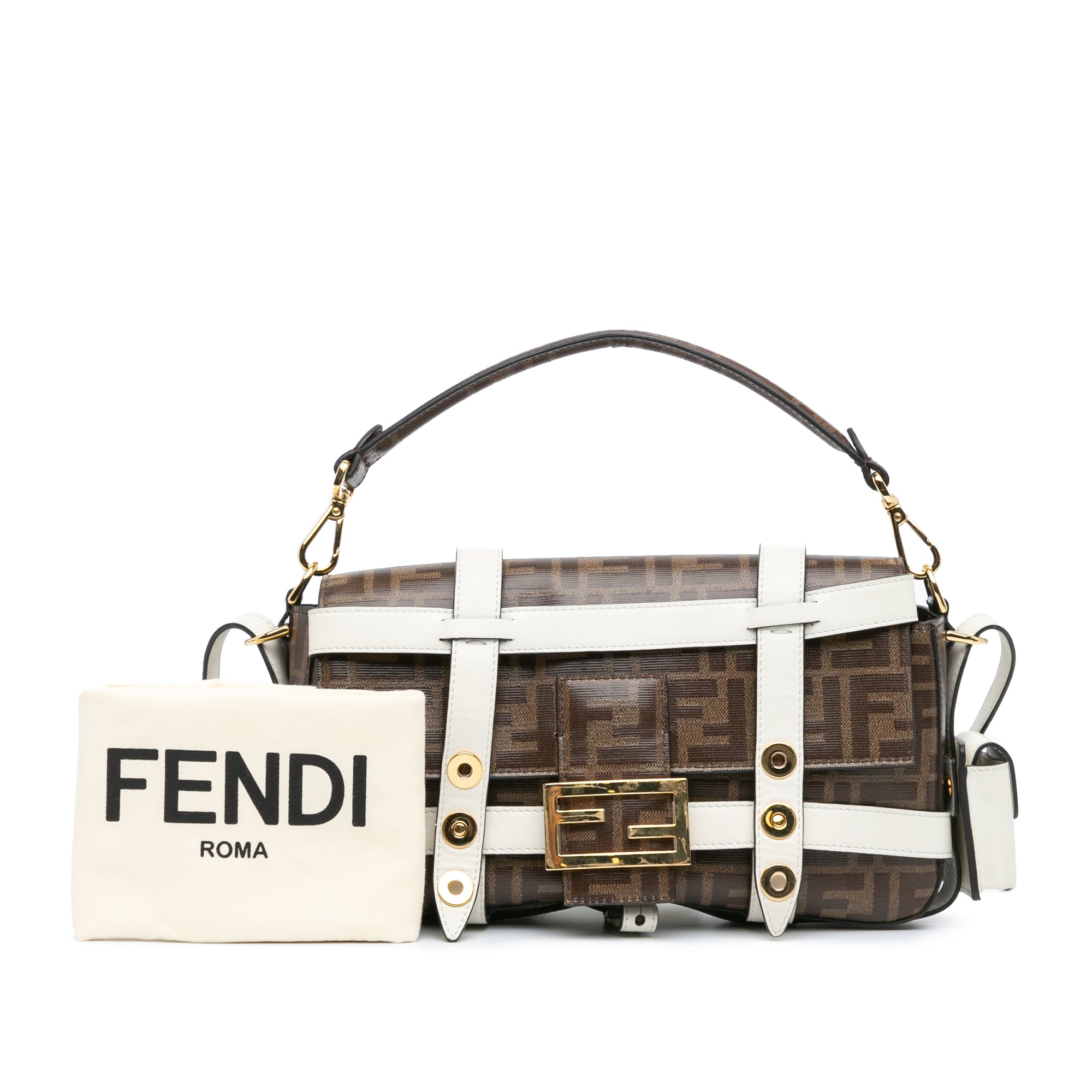 Zucca Glazed Fabric Cage Baguette Satchel