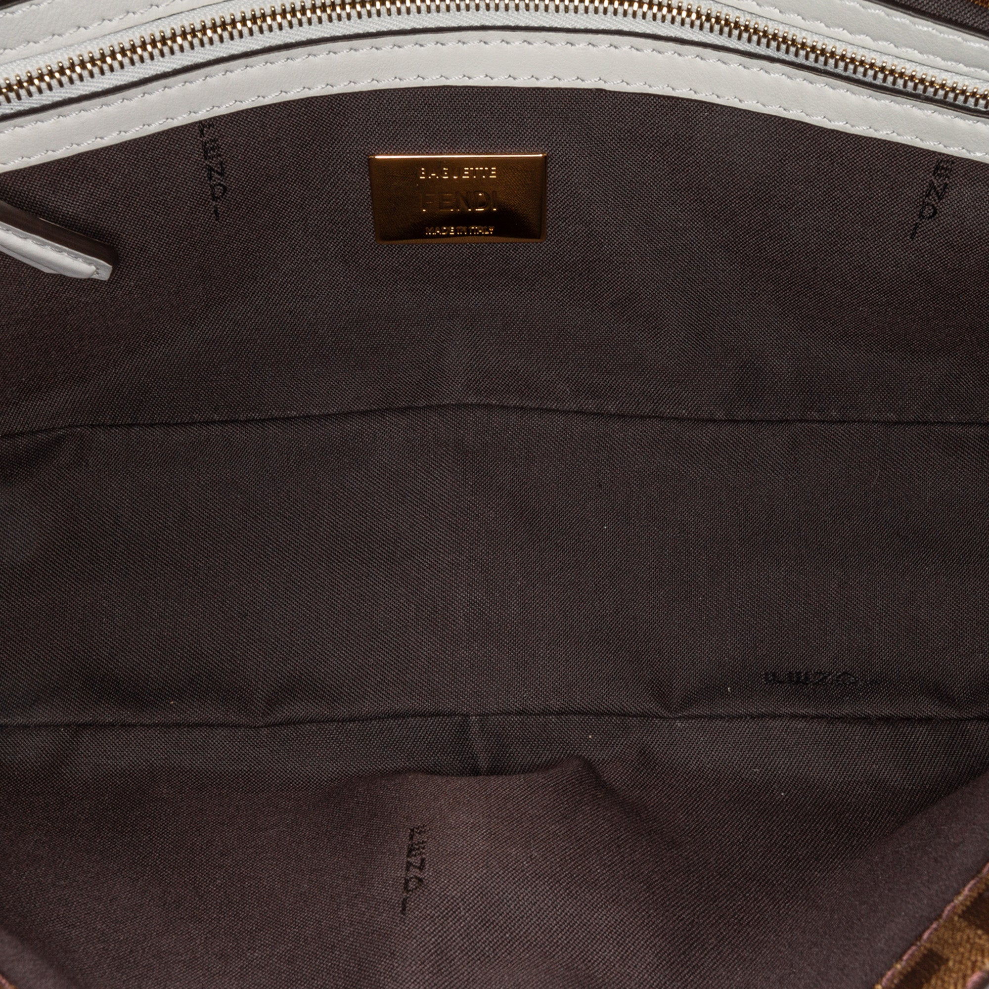 Zucca Glazed Fabric Cage Baguette Satchel