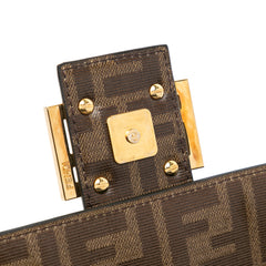 Zucca Glazed Fabric Cage Baguette Satchel
