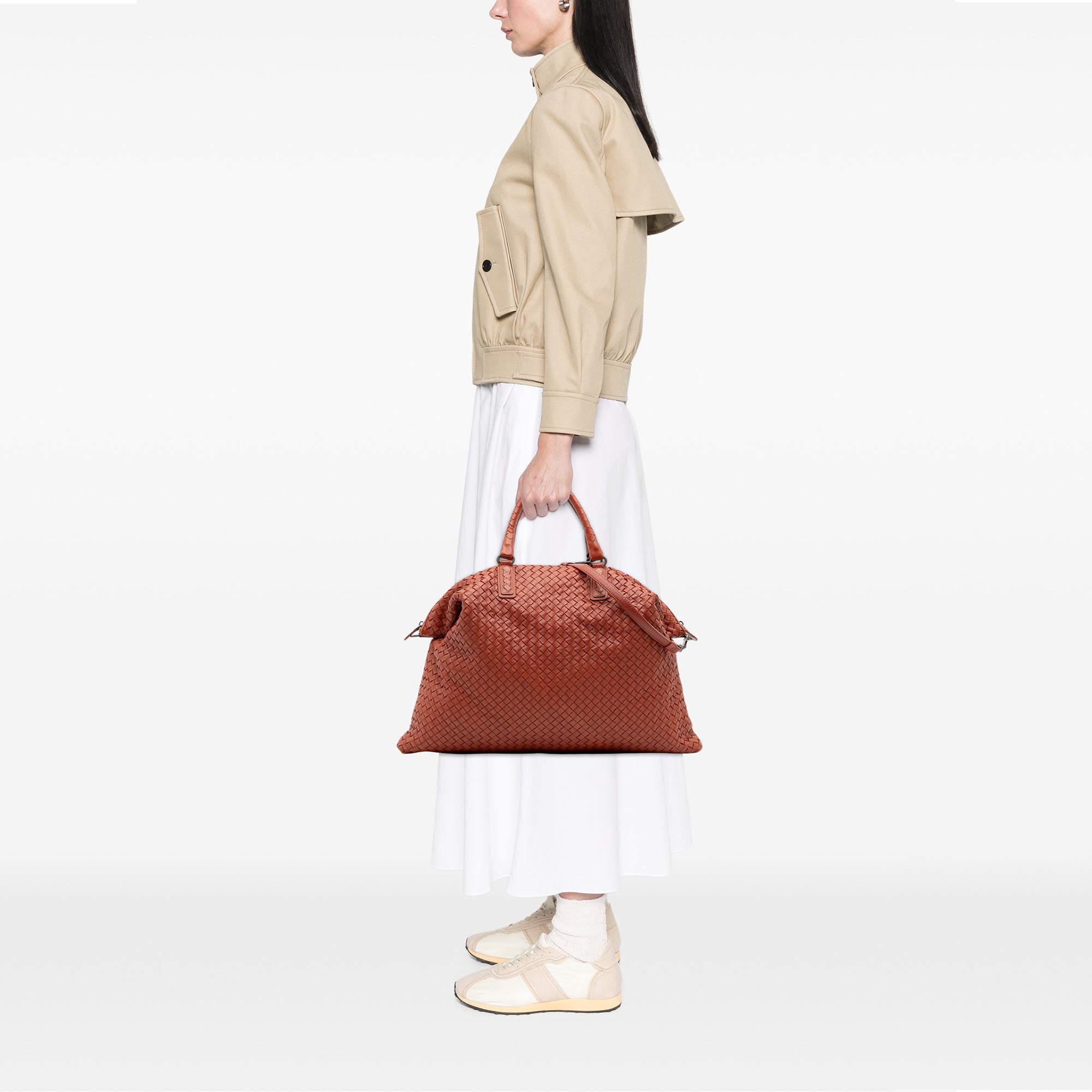Maxi Nappa Intrecciato Convertible Travel Bag