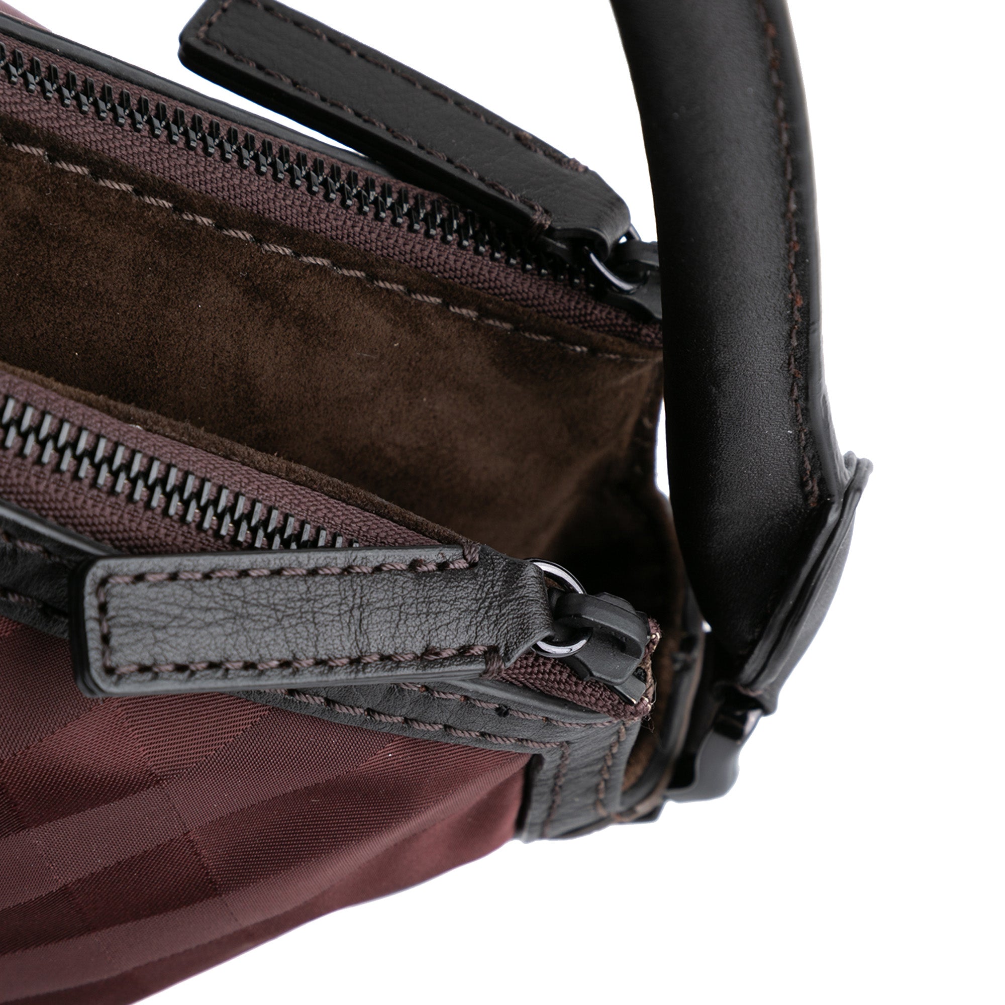 Tonal Check Nylon Hobo