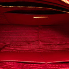 Bicolor Saffiano Vernice Satchel