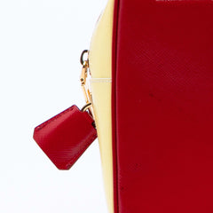 Bicolor Saffiano Vernice Satchel