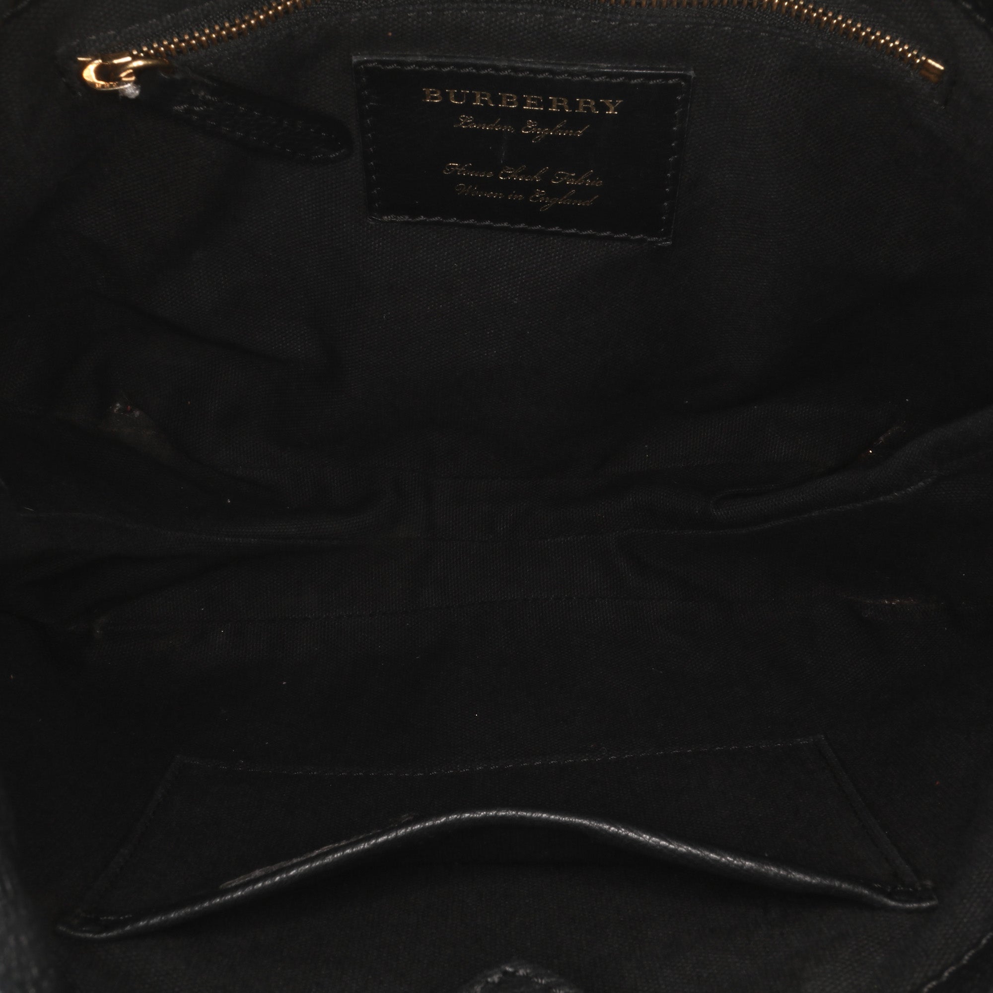 Small Leather and House Check Canvas Bingley Crossbody