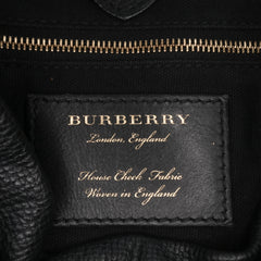 Small Leather and House Check Canvas Bingley Crossbody