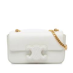 Shiny Calfskin Claude Chain Shoulder Bag