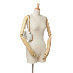 Shiny Calfskin Claude Chain Shoulder Bag