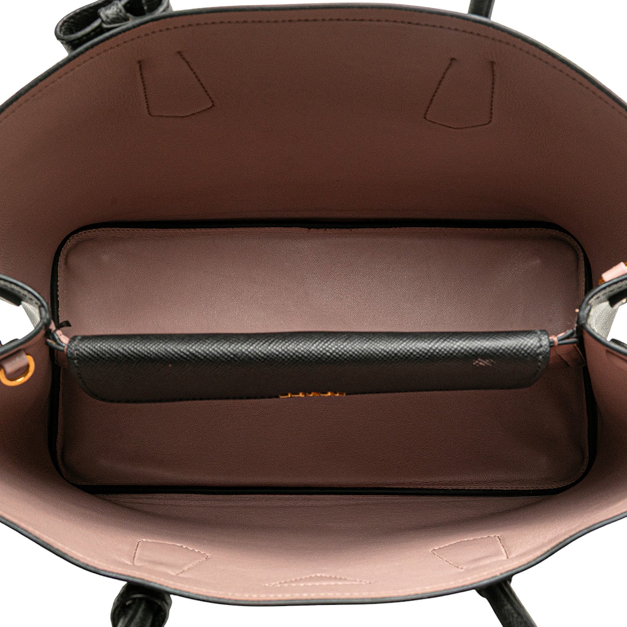 Medium Saffiano Cuir Double Satchel